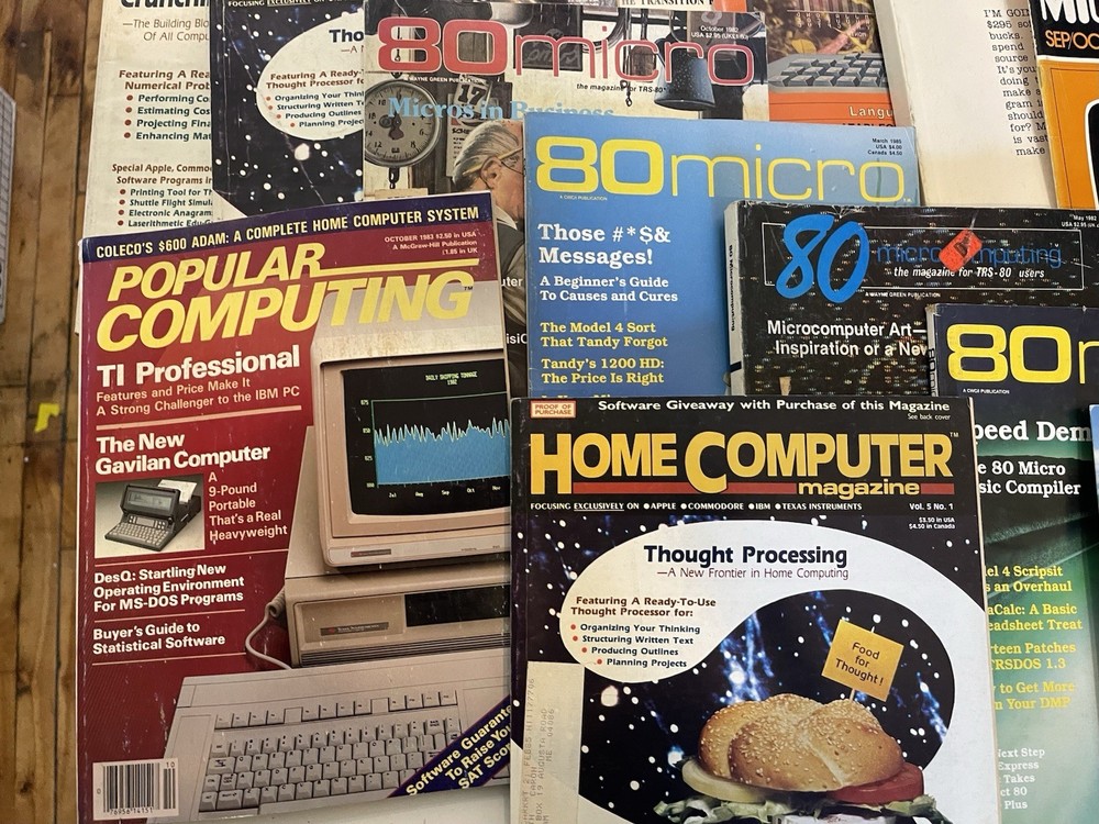 16x Vintage Computer Magazines - BYTE, 80 Micro, InCider, Nibble Etc