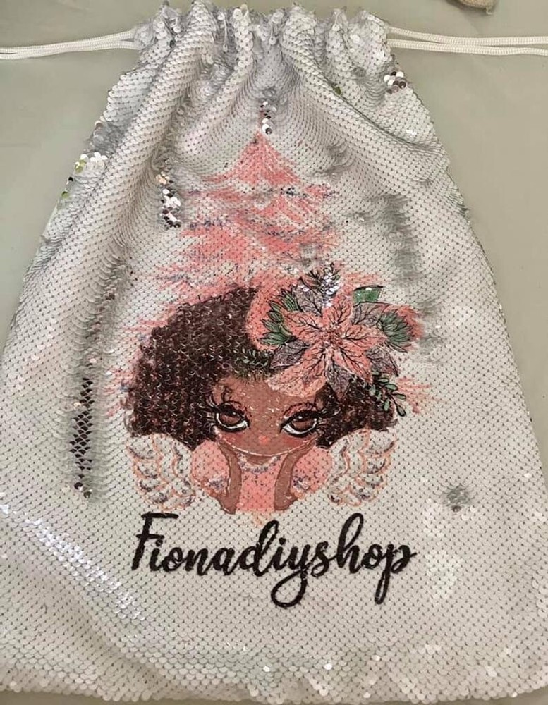 sublimation blank bag sequin drawstring bag sublimation backpack muti colors