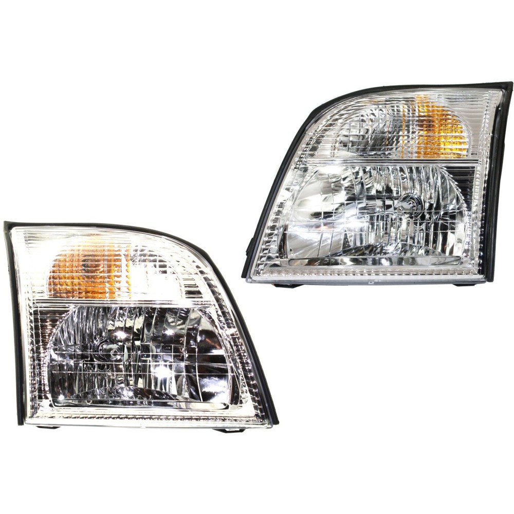 Headlight Set For 2002-2005 Mercury Mountaineer Left and Right With Bulb 2Pc