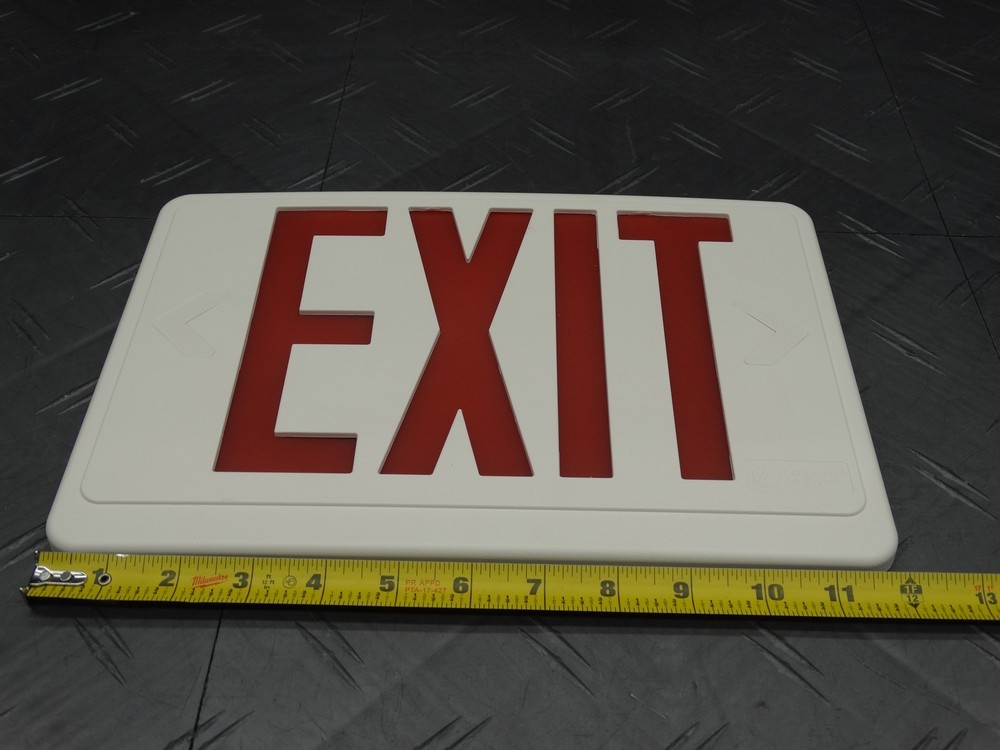 Lighted Exit Sign LED 12in x 8in Lighting White Replacement 1005 190 230