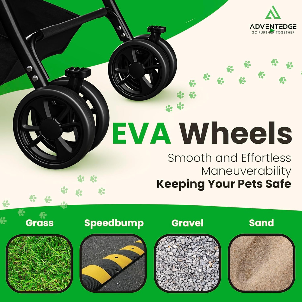 Pet Stroller 3 in 1 Foldable Dog Stroller, Cat Strollers, Foldable Pet Strollers