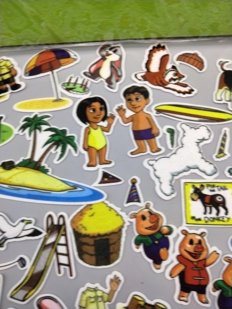 Tibbar's Everyday Felt Adventures background pieces and case Complete