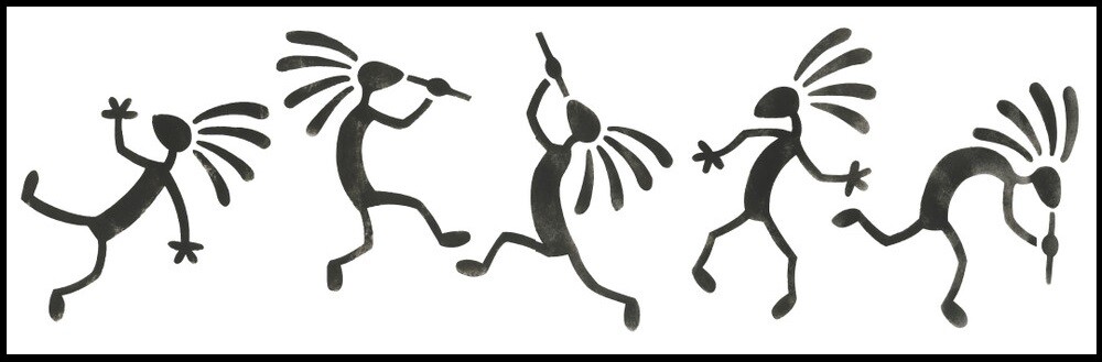 3.5"x10" Clear Plastic Stencil - Kokopelli (MC451)*****