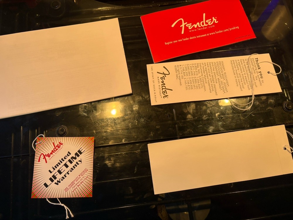 Fender Bass Case Candy Manual Tags