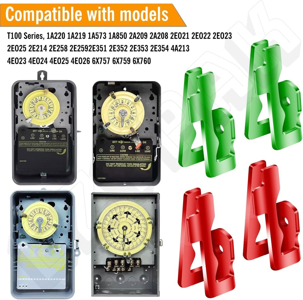Pool Timer On Off Clips/Time Switch Replacement Trippers for Green and Red