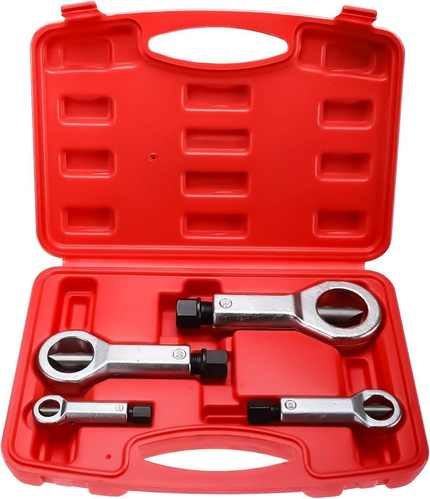 4PCS Nut Splitter Breaker 9-27mm Nut Remover Extractor Adjustable Cracker Tools