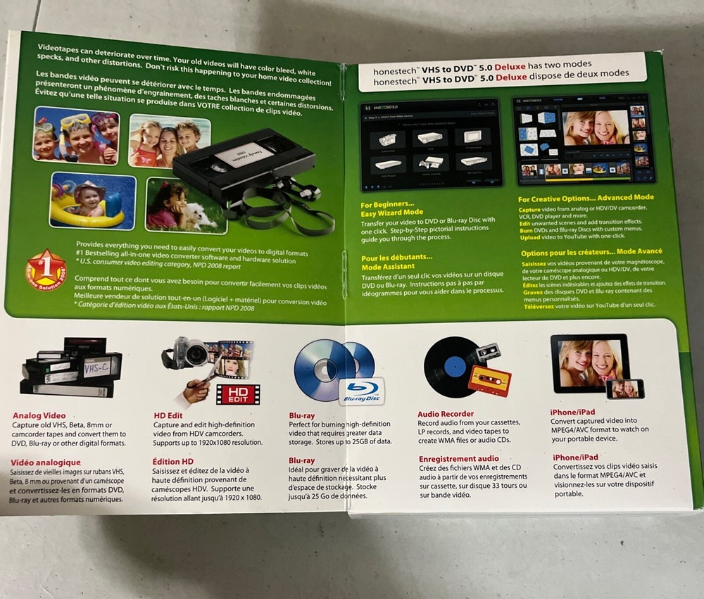 Honestech VHS to DVD 5.0 Deluxe Powerful & Effortless Video Conversion Solution