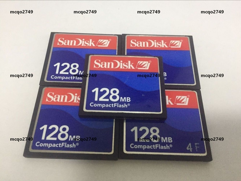 5PCS 128MB SanDisk CompactFlash CF Memory Card 128MB SDCFJ/SDCFB
