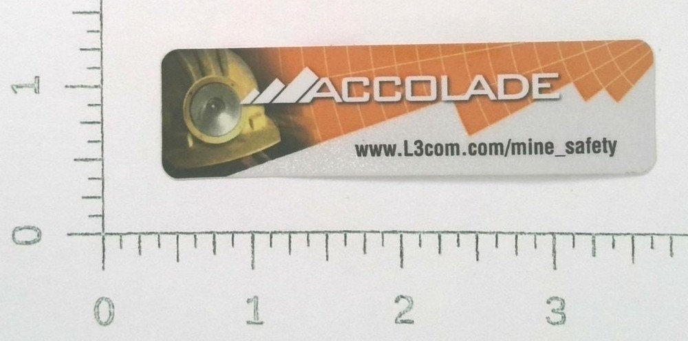 Vintage Accolade L3com Mine Safety Mining Sticker Decal