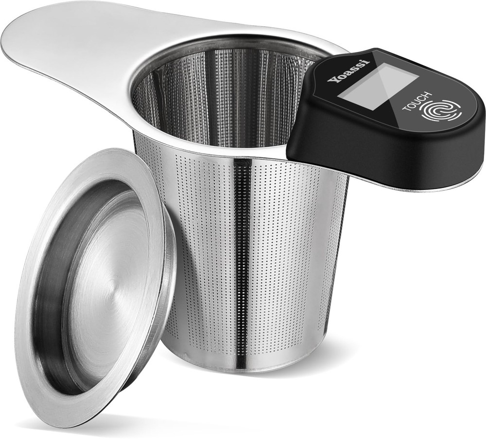 2025 Upgrade Touch Control Temperature Tea Infuser Strainers Extra Fine 18/8 ...