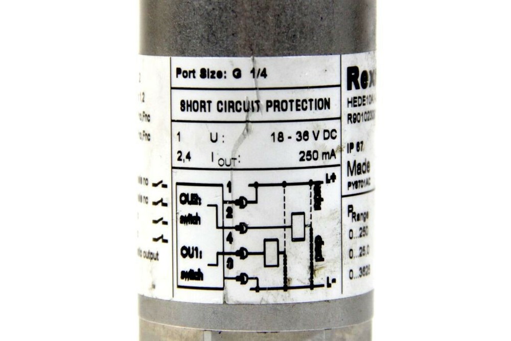 Rexroth HEDE10A1 Pressure Switch Pressure Sensor 250 BAR DC 18-36 V