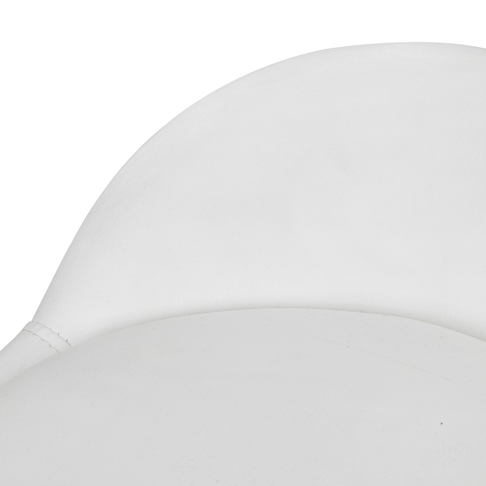Adjustable Height Hydraulic Rolling Swivel Salon Stool Chair with Backrest White
