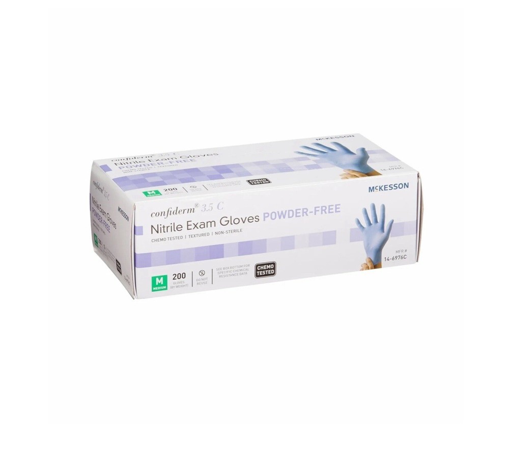 McKesson Confiderm Nitrile Exam Glove - 200 per Box Medium