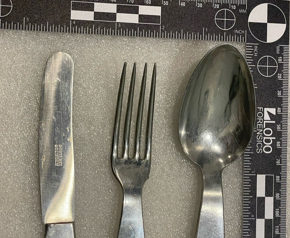 WWII German Three Piece Mess Fork, Spoon & Fork Set