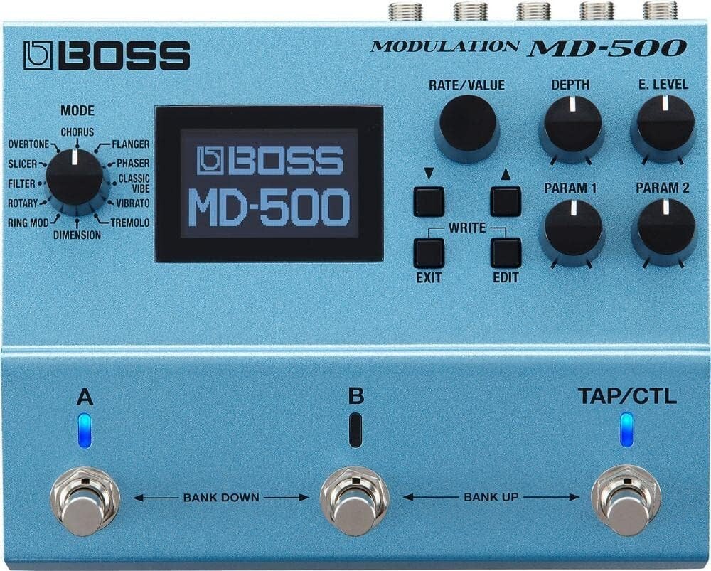 Boss MD-500 Modulation Guitar Pedal Multi Effector Blue