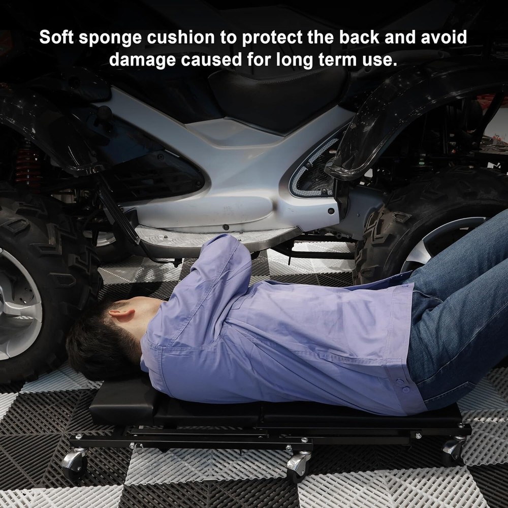 36" Foldable Automotive Creeper and Stool Combo for Comfortable Auto Repairs