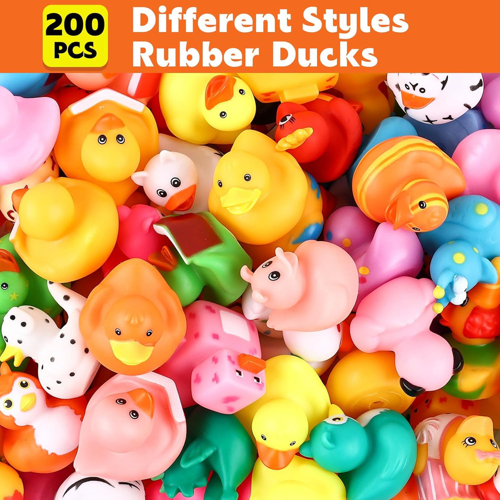 200 Pack Rubber Ducks in Bulk, Jeep Ducks for Ducking, Ducks for Jeeps Assorted,