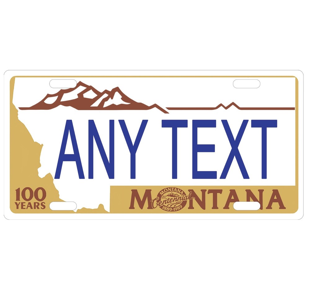 Novelty, Personalized State License Plates-Montana. Three Sizes Available
