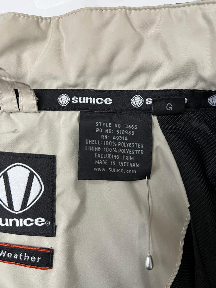 Sunice Golf Jacket Mens Large Black Weather Windbreaker Pullover Zip