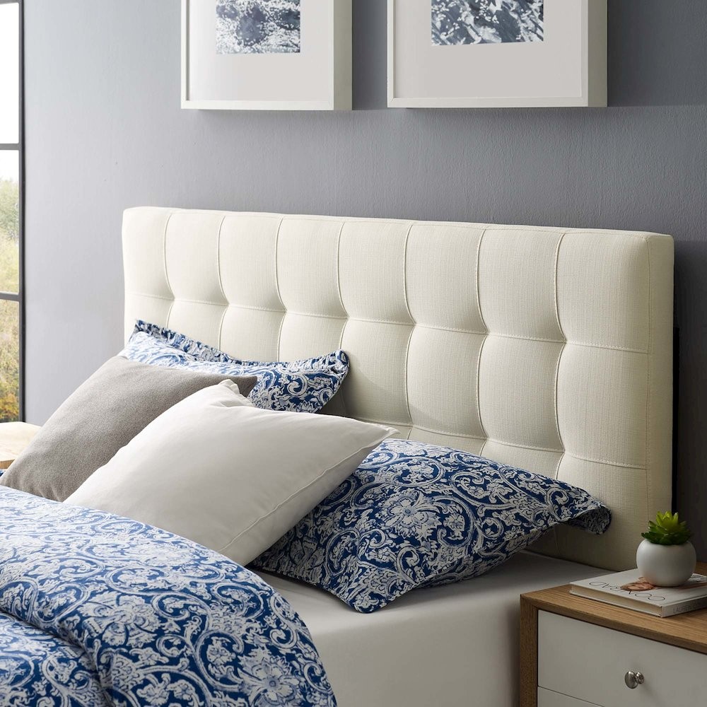 Lily Upholstered Fabric Queen Headboard