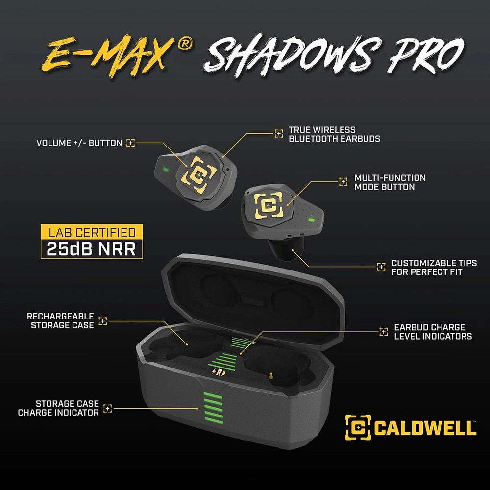 E-Max Shadows Pro Electronic Earplugs Bluetooth 1136234