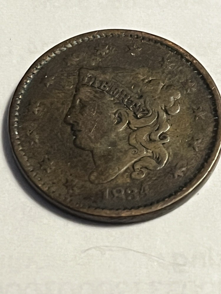 1834 large cent us coins