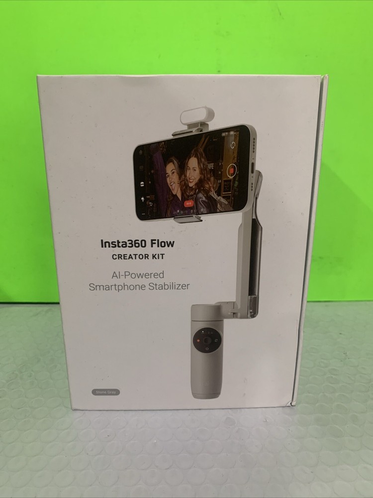 Insta360 Flow Creator Kit Smart Phone Axis Gimbal Stabilizer Gray Open Box