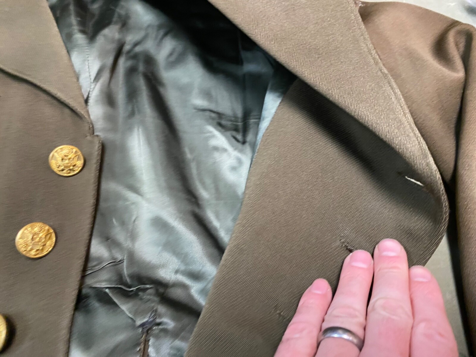 ORIGINAL WWII US ARMY OFFICER CLASS A DRESS JACKET- MEDIUM 40R