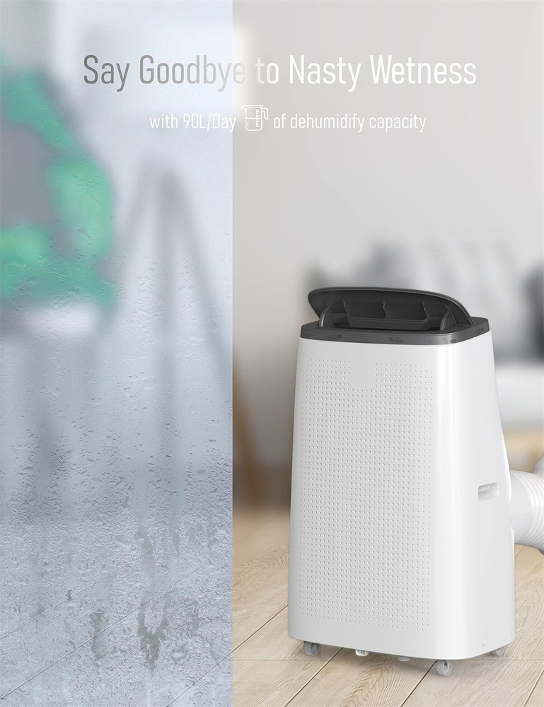 ✅14000BTU Portable Air Conditioners AC Units for Rooms with Sleep Mode 24H Timer