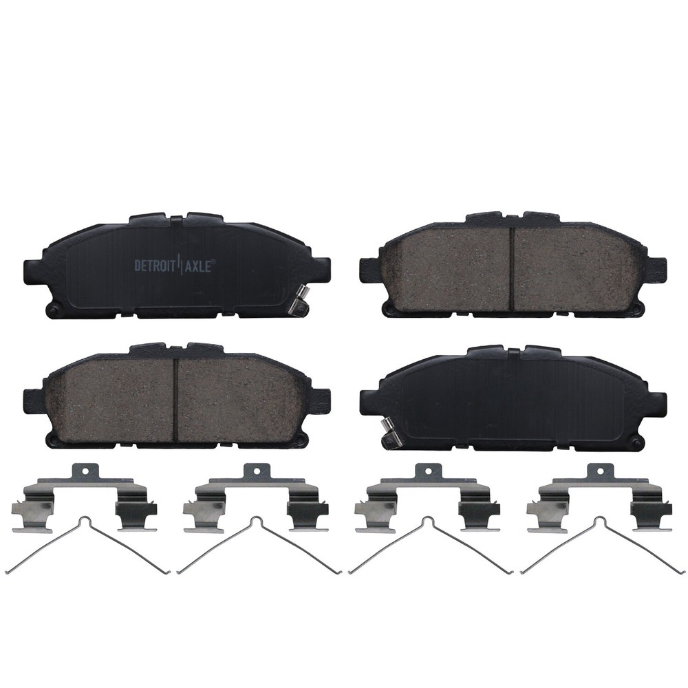 Front Ceramic Brake Pads with Hardware for 2011 - 2017 Nissan Quest