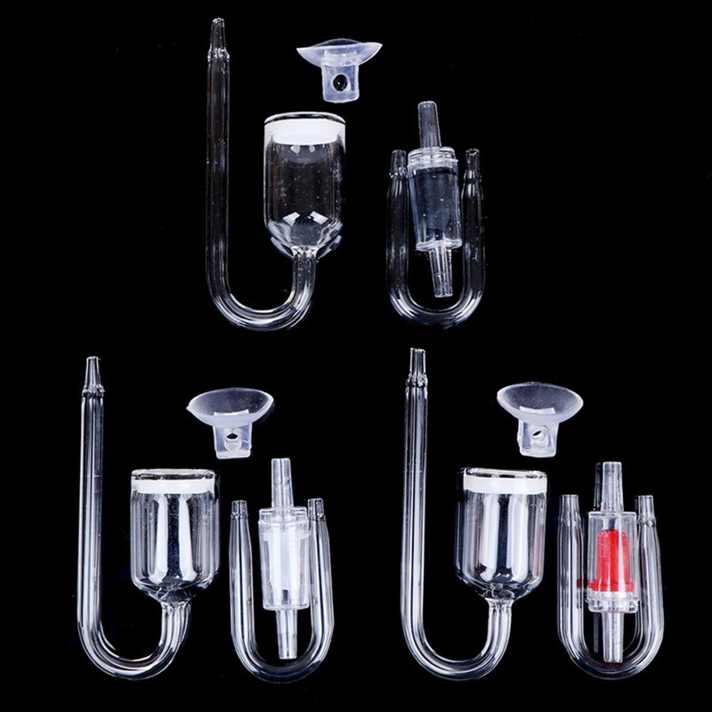 CO2 Diffuser Set for Aquarium for Size with Suction Cup Check for Valve Gla
