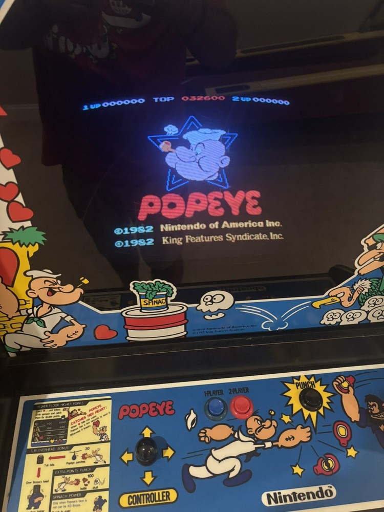 POPEYE ARCADE MACHINE by NINTENDO 1982 - original cabinet.