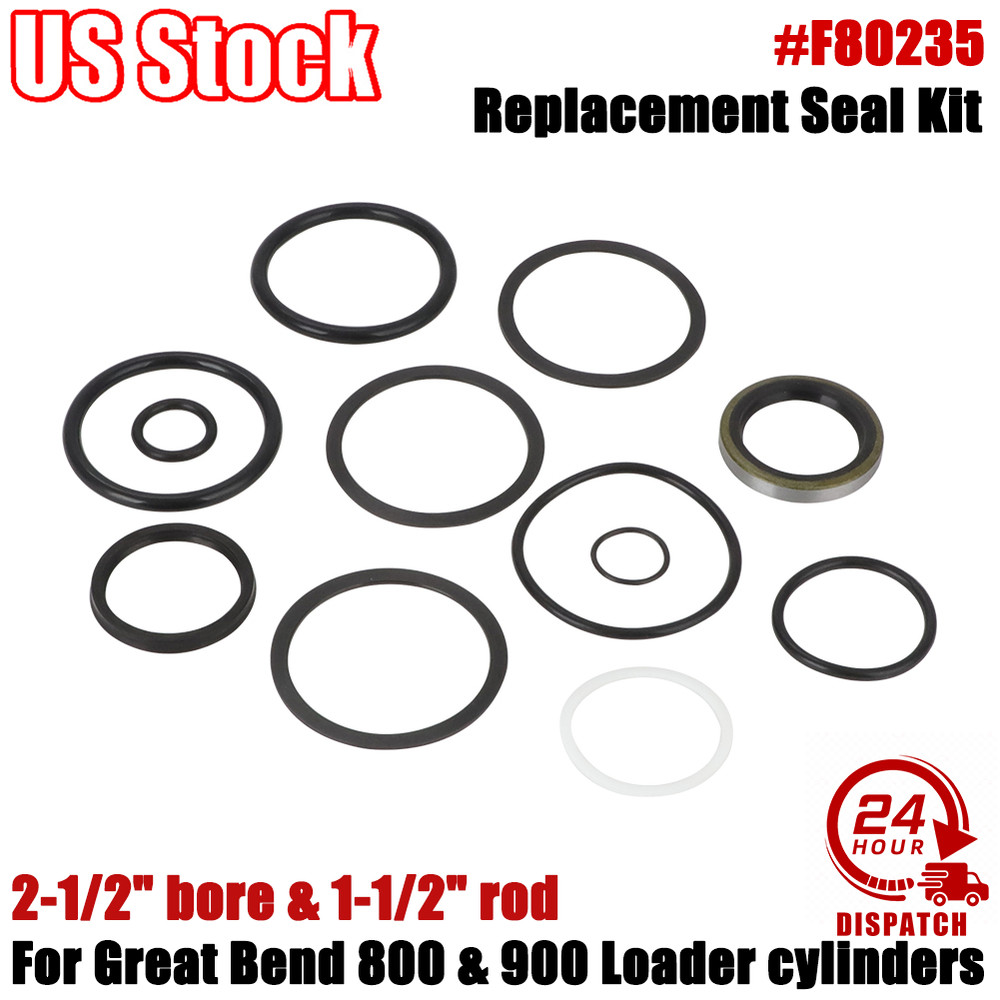 F80235 For Great Bend 800 & 900 Loader Cylinders Rubber Replacement Seal Kit US