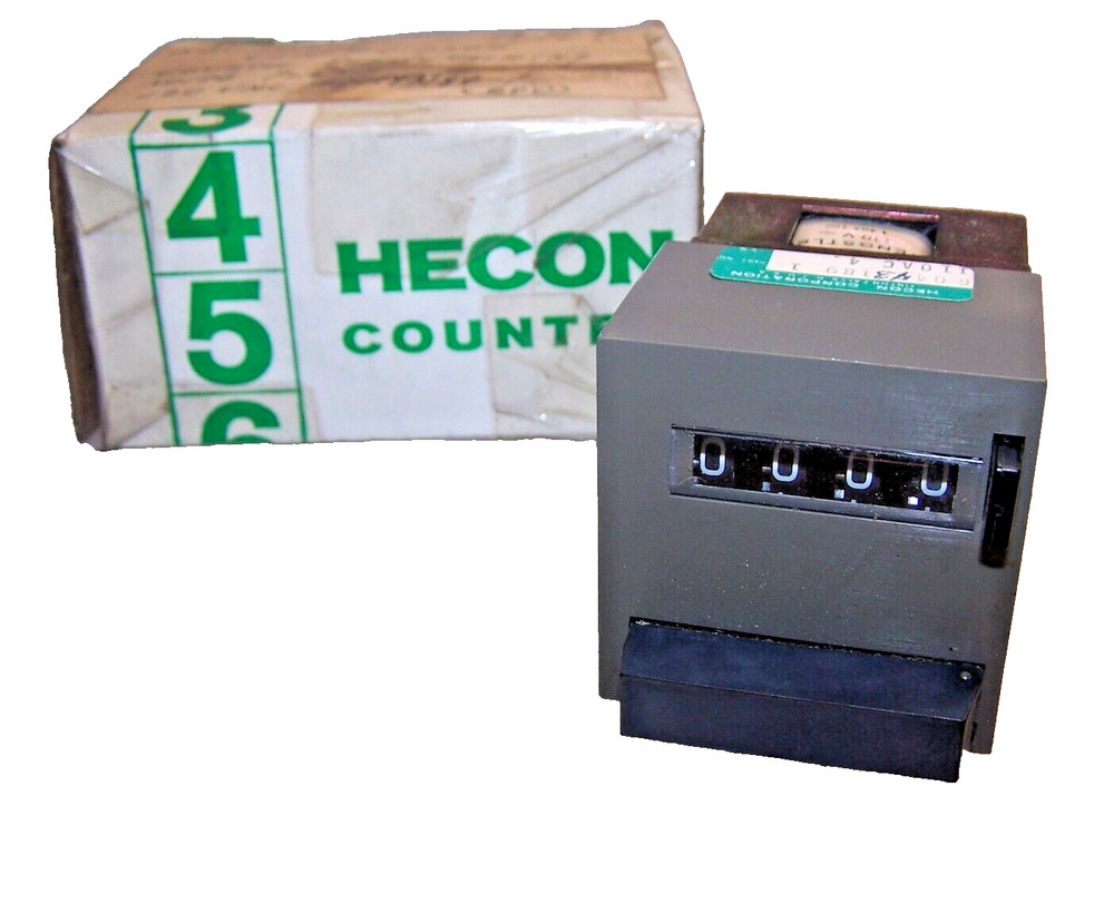 NEW HECON 4 DIGIT COUNTER MODULE 110 VAC  G0443189