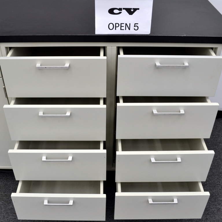 19' Laboratory Cabinet Group w/ Countertops & Desk Area / E1-020