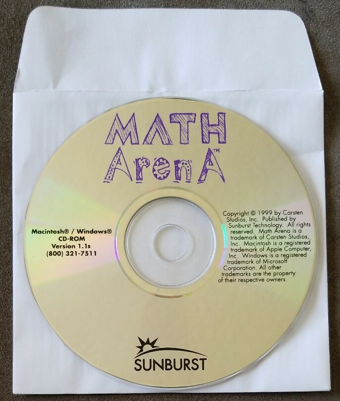 Math Arena Win / Mac CD Software: Learning Numbers Algebra Geometry Measurements