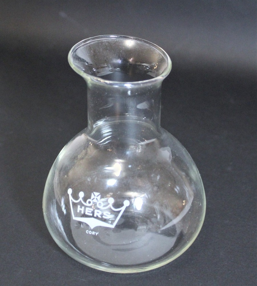 Vintage Pyrex & Cory Clear Glass Jars Bottles Set 2