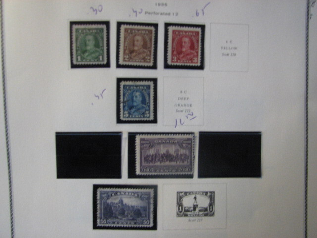 Classic Canadian Stamp Collection on Scott Pages.