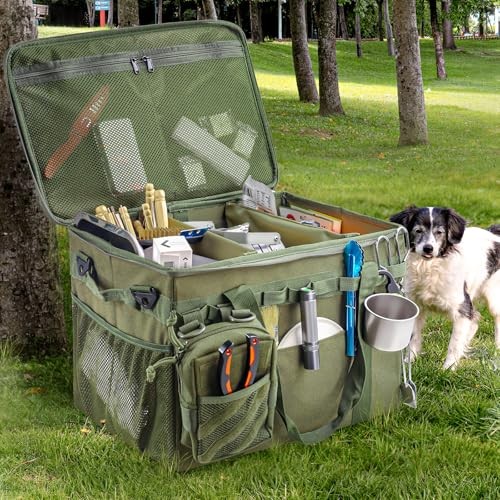 40L Tactical Camping Storage Bag with Customizable Compartments & MOLLE