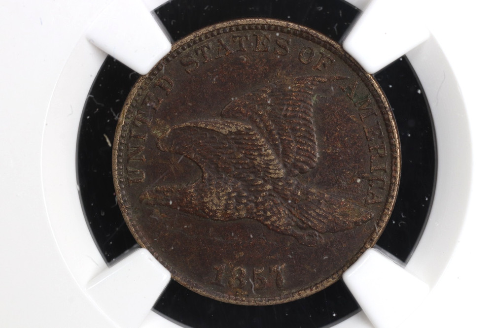1857 Flying Eagle Cent 1C NGC AU Details