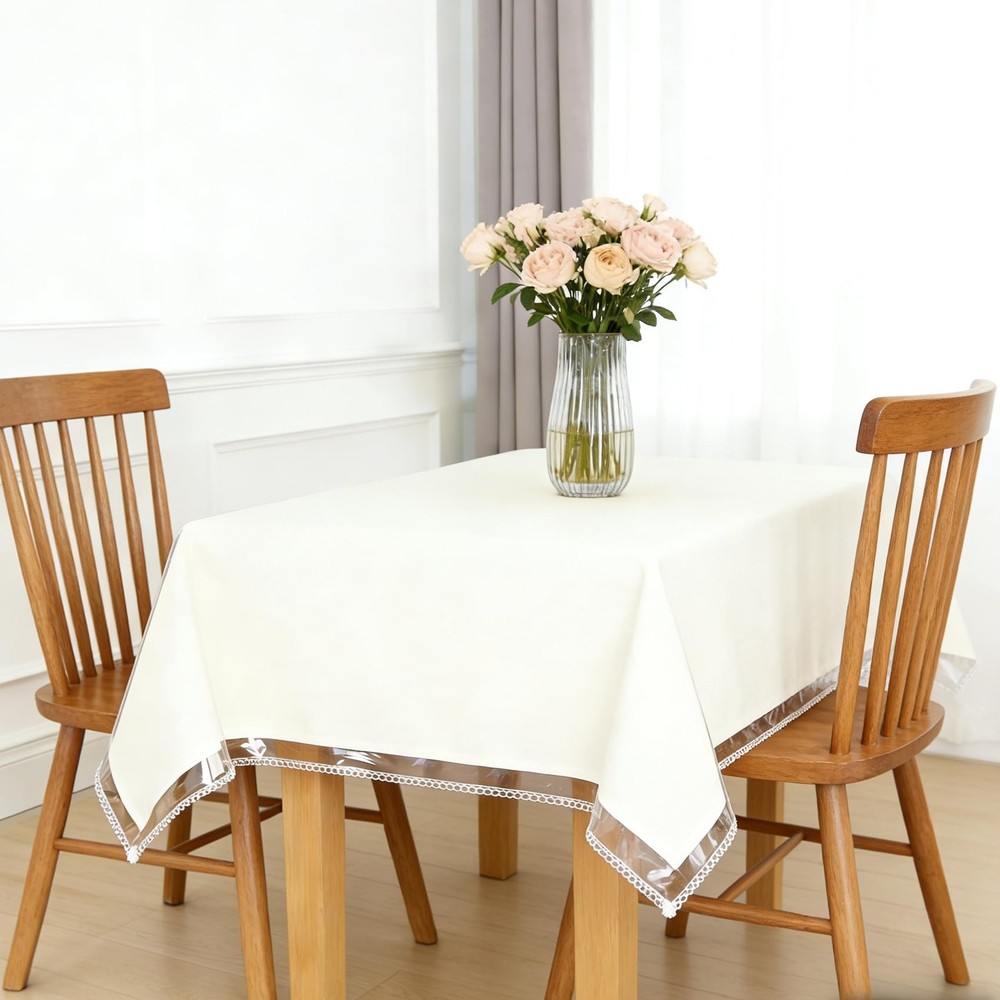 Protector de mesa rectangular transparente de 60 x 90 pulgadas Impermeable