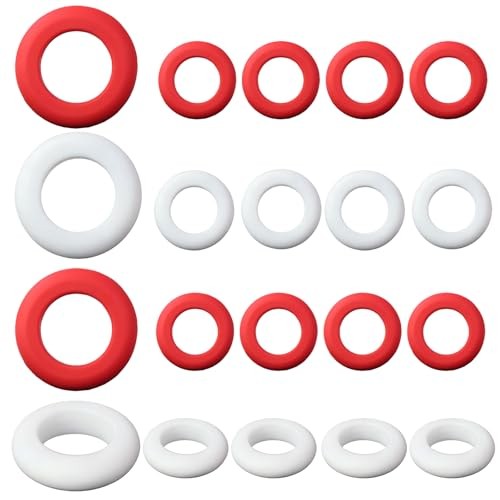 20-Pack Small Bumper Pool Rubber Rings,10 Red and 10 White,Bumper Pool Table