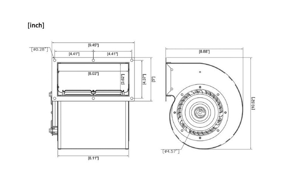 1TDR9, 4C448 Dayton Direct OEM Interchange Replacement Blower