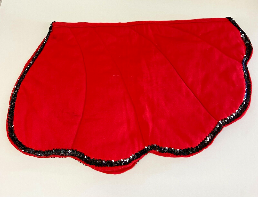 Red and Black Sequin Costume Saddle Pad