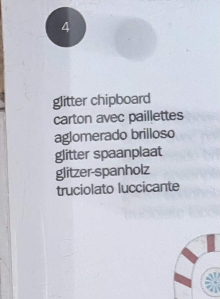 Basic Grey Designer Chipboard Christmas Glitter Real Thick Sticky Chip Sticker 4