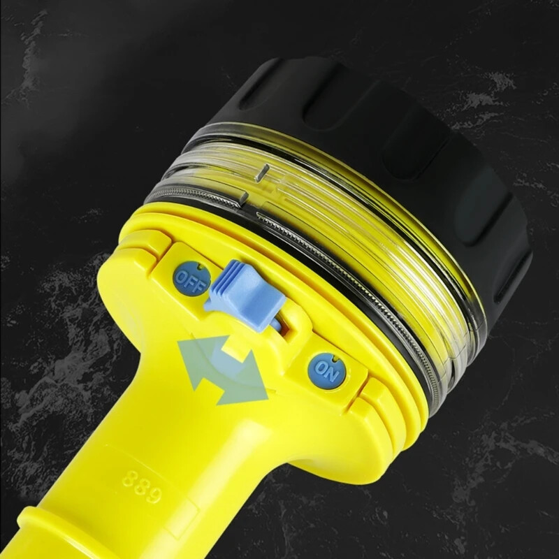 Scuba Diving Waterproof Flashlight LED Light 60 Meter Deep Underwater Torch