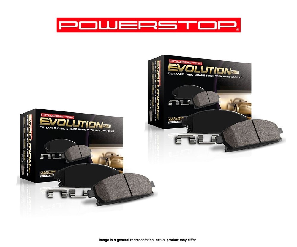 Powerstop Z17 Evolution Ceramic Front+Rear Brake Pads+Hardware (Z51) PS107367