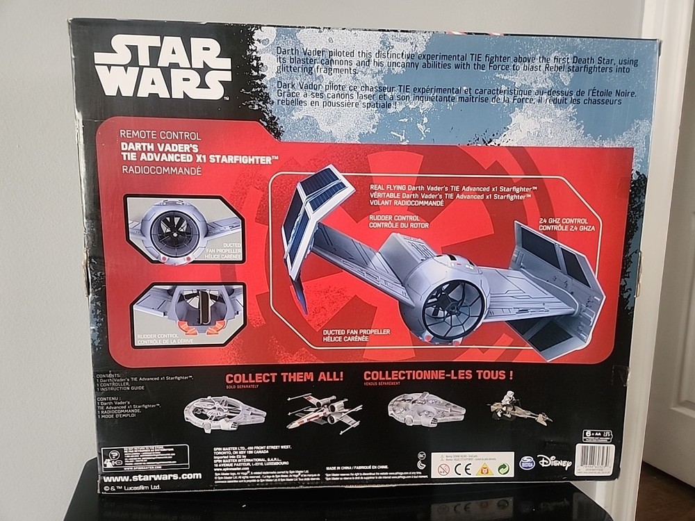 NEW Star Wars Darth Vader TIE Advanced X1 RC Drone Air Hogs Remote Control...