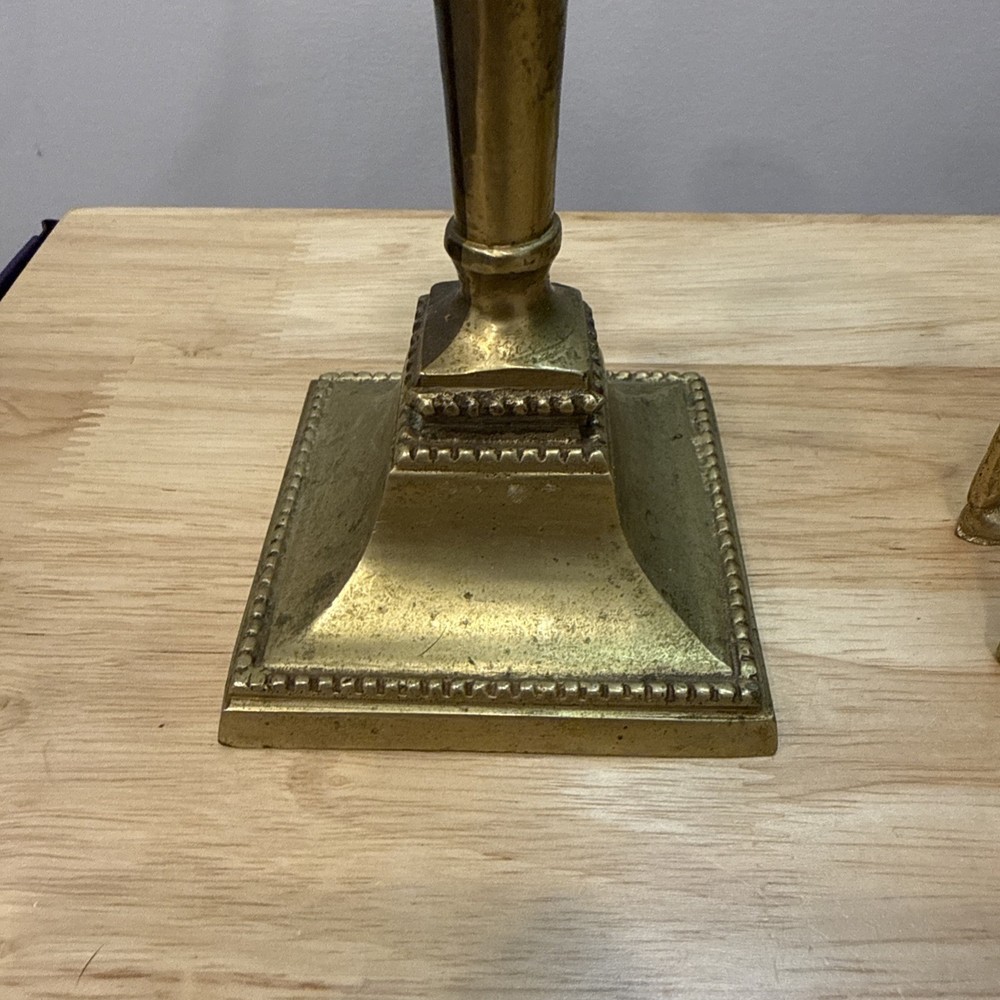 Brass Candlestick And Brass Deer