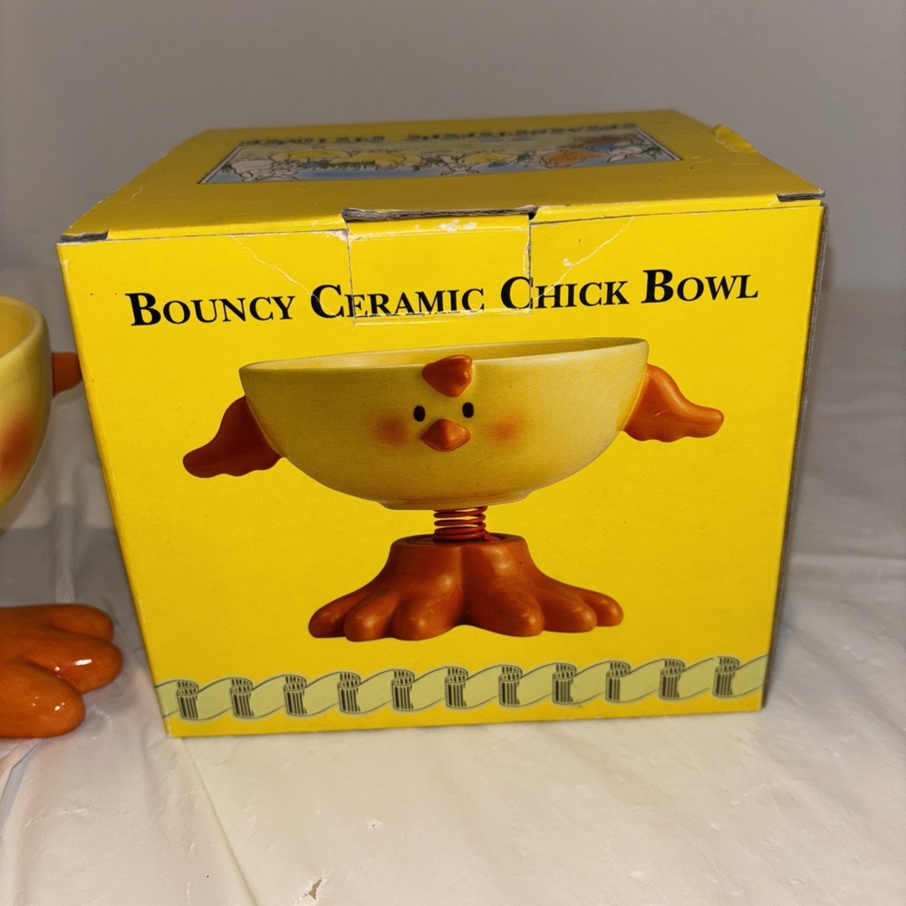 Yellow Ceramic Chick Chicken Dip Bowl, Candy Dish, Easter Time